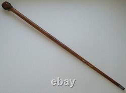 1769-1919 Dartmouth College Indian Head Carved Walking Stick Cane 150th Year