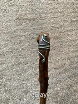 19th Century Florida Walking Stick Cane Folk Carved 1800s