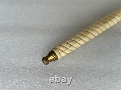 33 inches Vintage Style Camel bone cane foldable walking engraved carvings Stick