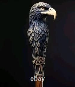 34inch wooden walking stick hand carved Eagle wooden walking cane