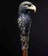 34inch wooden walking stick hand carved Eagle wooden walking cane