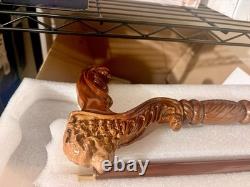 36 Hand Carved Lion Head Handle Wooden Walking Stick Handmade Walking Cane Gift