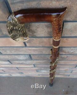 3d Cane Eagle Walking stick Handmade Wood Carving Strong stick Exquisite design