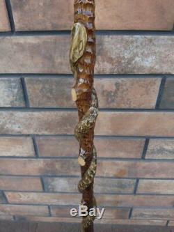 3d Cane Eagle Walking stick Handmade Wood Carving Strong stick Exquisite design