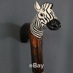 4 pcs African animals Hand Carving Walking Stick Handmade Cane Hiking Stick