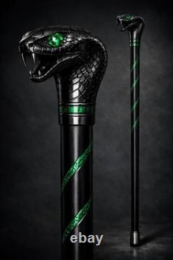 ART-wooden walking stick Hand Carved African Snake wooden walking gift A