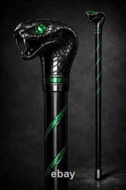 ART-wooden walking stick Hand Carved African Snake wooden walking gift A