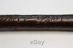 Aboriginal Australian Carved Walking Stick c19th