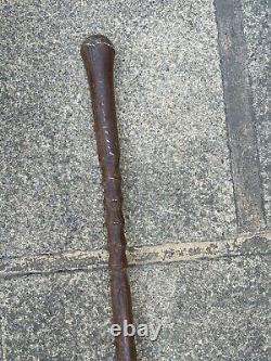 African Hand Carved Walking Stick Antique Hunting