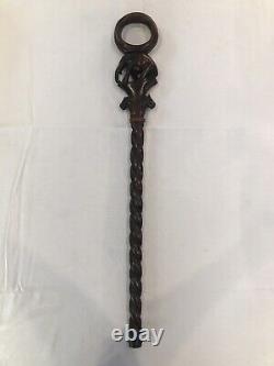 African Hand Carved Walking Stick, Antique Walking Stick