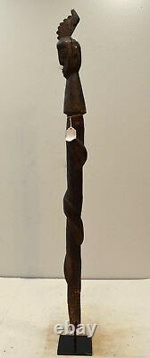 African Walking Stick Carved Wood GoGo Tribe Ebony Walking Stick