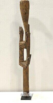 African Walking Stick Yaka Tribe Congo Carved Lizard Yaka Tribe