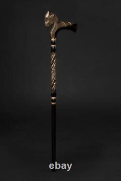 Alion Handle Walking Wooden Hand Carved Crafted Walking Stick