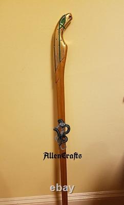 American Eagle Folk art hiking stick inspired by historic carvings walking Stick