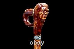 American wooden walking stick hand carved wooden walking cane