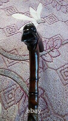 Anes and walking sticks. Wod walking cane raven. Walking stick raven. Cane Carved