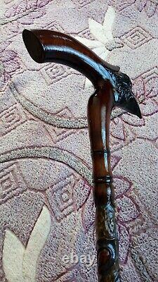 Anes and walking sticks. Wod walking cane raven. Walking stick raven. Cane Carved