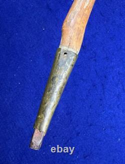 Antique 1796-1870 Masonic Hand Carved Wood Walking Stick Freemason Folk Art Cane