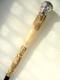 Antique 1900s Silver Carved Walking Stick Cane