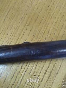 Antique 1918 Anglo Indian / African Walking Stick With Carved Snake Decoration