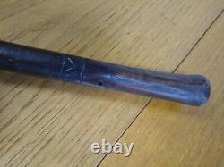 Antique 1918 Anglo Indian / African Walking Stick With Carved Snake Decoration