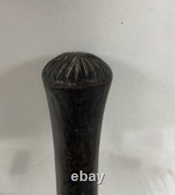 Antique African Malawian Carved Ebony Walking Stick 35 Long