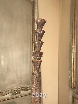 Antique African Spiritual Powers Wood Cane Walking Stick Carved 1880 Very Rare