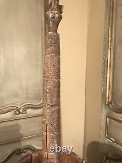 Antique African Spiritual Powers Wood Cane Walking Stick Carved 1880 Very Rare