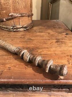 Antique African Spiritual Powers Wood Cane Walking Stick Carved 1880 Very Rare