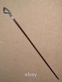 Antique African Walking Stick/Cane With Bovine Horn Carved Tribal Woman Top 83cm