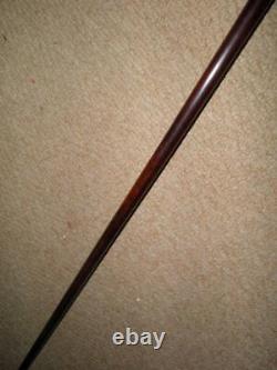 Antique African Walking Stick/Cane With Bovine Horn Carved Tribal Woman Top 83cm