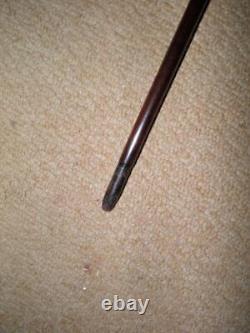 Antique African Walking Stick/Cane With Bovine Horn Carved Tribal Woman Top 83cm