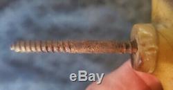 Antique Antler Horn Carved Walking Stick-Cane Handle G. L. Rond 1850s Louisiana