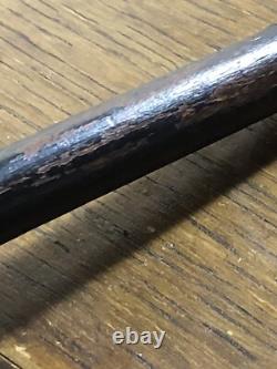 Antique Art deco Carved Erotic Woman Ebony Walking Stick Handle. Silver 1918rare