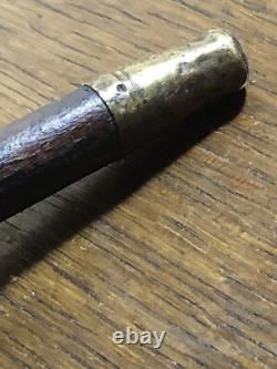 Antique Art deco Carved Erotic Woman Ebony Walking Stick Handle. Silver 1918rare