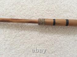 Antique Bamboo Oriental Carved Walking Stick With Concealed Fishing Rod. Rare