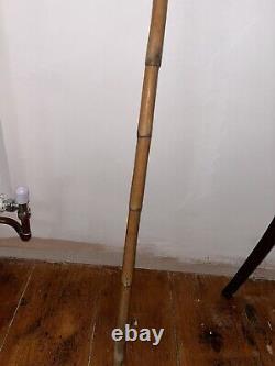 Antique Bamboo Samurai hand-carved walking cane root Beautiful Example