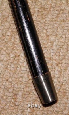 Antique Bamboo Walking Stick / Cane Crook Root Ball Top Hand Carved Animals