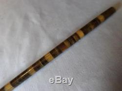 Antique Bovine Horn Washer And Hand Carved Handle Walking Stick/Dress Cane