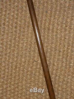 Antique'Brigg' Rosewood Walking Stick With Carved Gentleman's Head Handle