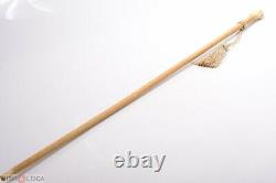 Antique Cane Walking Stick Chinese Man Bust Carved Pommel