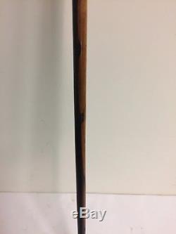 Antique Cane Walking Stick with Beautifully Carved Handle Racing Dog & Horse