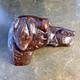 Antique Carved Mahogany Walking Stick Cane Pointer Dog Head Victorian Edwardian