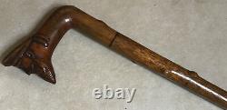 Antique Carved Sailer Head Walking Cane/Stick