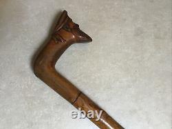 Antique Carved Sailer Head Walking Cane/Stick