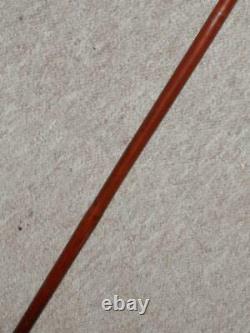 Antique Chinese Hiking/Walking Stick/Cane With Hand-Carved Oriental Man Top 89cm