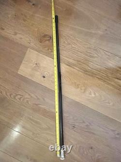 Antique Chinese Sliver Topped Walking Cane Silver Marks KW & Wood Carved Shaft