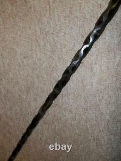 Antique Complete Hand-Carved Bovine Horn Stick/Cane With Fritz Handle 90.5cm