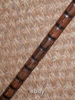 Antique Dress Cane/Walking Stick Hand-Carved Chinese Dragon- H/M Silver 1910