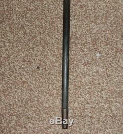 Antique Dress Cane with Hand Carved Silver Top London 1883 & Ebony Shaft